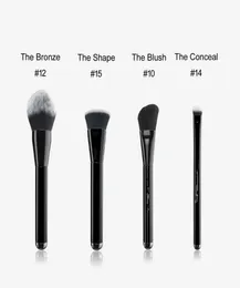 MJブロンズブロンザーブラシ12角度の赤面10 Conceal 14 Shape Contour 15 Boxパッケージパウダーコンシーラーファンデーションビューティーメイク6503769