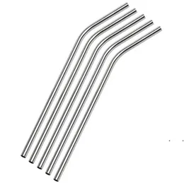 100pcslot Stainless Steel Straw Steel Drinking Straws 85quot Reusable ECO Metal Drinking Straw Bar Drinks Party ZZE82897647540