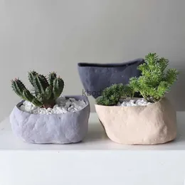 Planters krukor imitation stenkrukor för blommor harts sucentas potten balkong dekorationer bonsai potten hem skrivbord dekor nordisk växt maceta trädgård yq240109