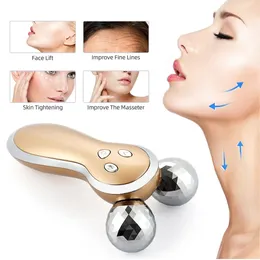 EMS Rullo per massaggio vibrante viso corpo collo Doppio mento Rimozione Lifting Rassodante Rullo modellante per il corpo Rilassamento muscolare 240108