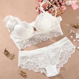 Bras Sets Female Lingerie Sexy Lace Bras Red Gather Push Up Women Underwear Bra Set Girl Transparent Cotton Bra and Panty Set BH sujetador zln240109