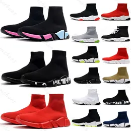 Tasarımcılar Hızlar 2.0 V2 Yüksek Sıradan Ayakkabı Platformu Spor Sneaker Erkek Kadınlar Üçlü S Paris Socks Boots Marka Moda Moda Siyah Beyaz Mavi Işık Ruby Lüks Eğitmenler S1