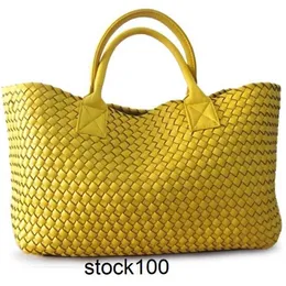 Borsa Jodie BottegaaVenetas Borsa tote intrecciata Borsa grande Trendy Leisure Shopping Star Stesso stile Cesto di verdure Countryside Soft