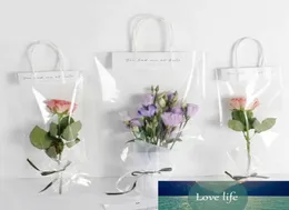 Transparent handväska PVC Flower Packing Bag Holiday Gift Bouquet PackagingsMall Woman Organizer7026921