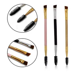 Professional 2 i 1 Makeup Borstar Doubleheaded Eyebrow Eyelashes Brush Makeup Tools6950314