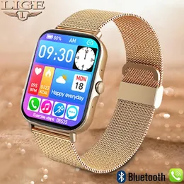 시계 Lige Call SmartWatch Women Bluetooth Smart Watch Xiaomi Huawei Ladies Digital Watches 방수 New Sports Fitness Bracelet