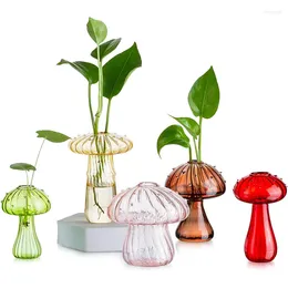 Vaser rensar svamp blomma vas glas kruka planter söt formade knoppblommor hydroponic