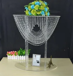 Blommor Stents 68 cm Tall Acrylic Flower Rack Crystal Wedding Table Leaf Wedding Centerpiece Event Party Decoration EEA165558903938