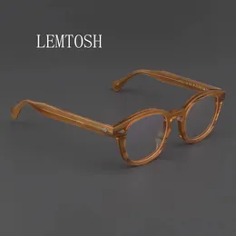 Optische Brillen Frame Mannen Vrouwen Johnny Depp LEMTOSH Vintage Bril Computer Acetaat Brilmontuur Voor Mannelijke Clear Lens 240108