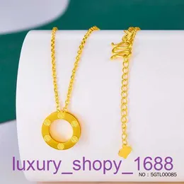 Fashion Car tires's designer necklace heart Full Gold 999 Necklace 5G Round Ring Small Set Women's Jewelry With Original Box