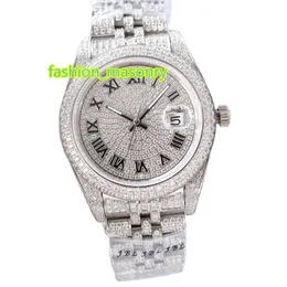 Diamond Watch Mens Designer Watches Moissanites Zircon Wristwatch مخصصة 316L من الفولاذ المقاوم للصدأ ساعة مقاومة للماء