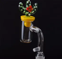 Chiodo Banger al quarzo con gancio per tappo in carb Cactus Domeless Dab E Chiodo 2mm Banger spessi per parete laterale 16mm 20mm Enail Rig Nail5610285