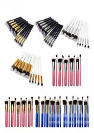 10pcsset Kabuki Makeup Brushes Professional Cosmetic Brush Kit Nylon Hair Wood Handle Healeshadow Foundation Brush Set 11 Color934582