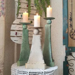 Castiçais vintage geométrico velas sala de estar pedestal nórdico tealight castiçal romântico marroquino porta candele decorações