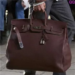 Сумка-тоут Haccs 50 см, дорожная сумка большой вместимости, кожаная дизайнерская сумка Togo, натуральная сумка Handswen, вместимость по индивидуальному заказу
