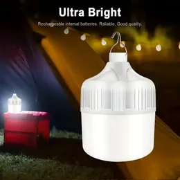 Lampadina ricaricabile a LED da 1 pz, lampada di emergenza, oscuramento per uso domestico Lampadina per bancarella del mercato notturno da campeggio all'aperto super luminosa Regalo di Natale perfetto