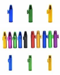 Nuevo colorido Metal Snuff Bullet Shape Fumar pipa Nariz Aleación de aluminio Diseño innovador Portátil Alta calidad Multi Style1133441