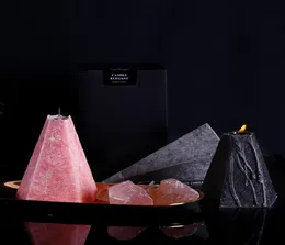 Cone geométrico nórdico velas perfumadas jasmim rosa aromaterapia óleo essencial vela de longa duração casa quarto velas dwa24849650061