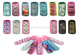 Neoprene Popsicle Sleeves Insulated Freezing Icypole Holders for Children's Summer Cactus Dog Tie-dye 14 Colors4336599