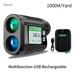 Finder laser da golf Nohawk 600m da golf da golf per cercatore di gamma di caccia con mesura della distanza golfista di compensazione della pendenza 240109