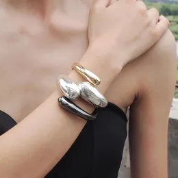 KDLUN Premium Gemischte Farbe Einfache Armband Für Frauen Aussage Legierung Manschette Öffnung Raue Armreifen Mode Schmuck Party Hochzeit 240108