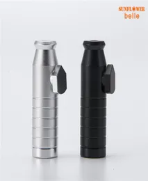 Snuff Bullet Smoke com acabamento fosco contém 3g 58mm Liga de alumínio Snuffing Tabaco Snorter Portátil Fumar Cachimbo de metal 1538966156