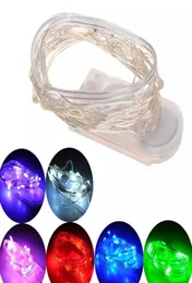 2M 20 LEDS LED String CR2032 بطارية تديرها الحفلات الزخرفة الصغيرة المصغرة الإضاءة النحاسية