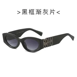 أزياء MIU النظارات الشمسية مصمم رجال من النساء نظارات بيضاوية الكاملة