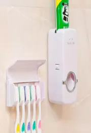歯ブラシホルダー付き自動歯磨き粉ディスペンサーは、歯ブラシと歯磨き粉のためのファミリーバスルームウォールマウントを設定しますEEA2956974814