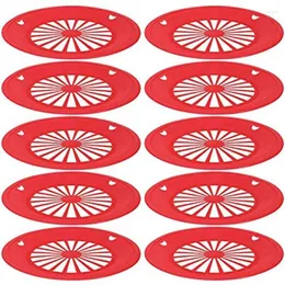 Pratos 10 Pcs Suporte de placa de papel plástico reutilizável para churrasco de festa e bandejas redondas de piquenique Churrasco Louça