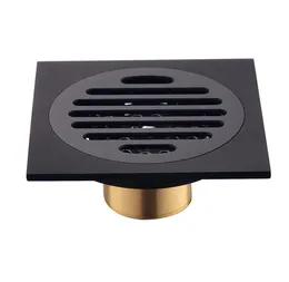 Modern Pure Black Invisible Shower Floor Drain Badrum Balkong Använd mässing Material RAPID DRAINAGE TILE INSERT SQUARE DRAINS 609 R4724887