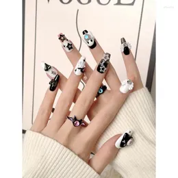 Unhas Falsas Misskitty Handmade Press-on Wear Estilo Europeu e Americano Halloween Careta Natal Beleza Patch Produto Acabado