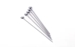 NewMetal Fruit Stick Stainless Steel Cocktail Pick Tools Reusable Silver Cocktails Drink Picks 43 Inches 11cm kitchen Bar Party T4429994