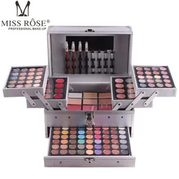 Miss Rose Makeup Palettes Set Matte Shimmer Eyeshadow Face Powder Lipstick Blockbuster Professional Make Up Kit Bronzer Blusher6333534