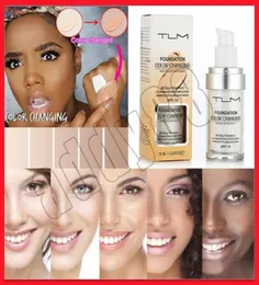 New Face Makeup TLM Liquid Foundation يتغير طوال اليوم 30 مل تغيير إلى لون بشرتك عن طريق مزج المخفي 4946362