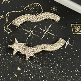 Wysokiej jakości prezenty Pearl Pin Diamentowe broszki projektanta gwiazda broszka broszka