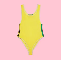 Hight Cut Swimwear Designer One Piece Swimsuits Luxo Moda Monokini Sexy Bikini Set Mulheres Marca Beachwear Push Up Maiôs Amarelo Biquinis Transporte Rápido