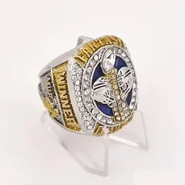 Band Rings 2022 Fantasy Football Championship Ring FFL League Trophy with Stand Drop Dropress Jewelry OTNRP