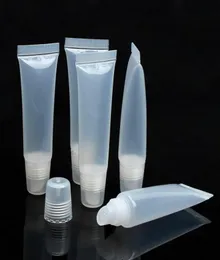 10 ml 15 ml 20 ml tom läppglans VVS Slang Läpp Balm Tube Squeeze Bottle Container Plast Tube Lip Gloss Tube Cosmetic Container2657073