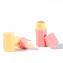 5 Stück 2in1 ölabsorbierender Vulkan-Gesichtsroller, Gesichtsreinigungspinsel, Make-up-Mixer für Ölkontrollroller, Glanzroller, wiederverwendbare Vulkanstein-Gesichtsmassage