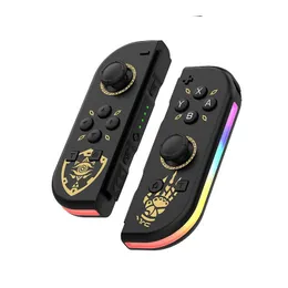 Drahtloser Bluetooth-Gamepad-Controller für Switch-Konsole/Joycon NS Switch Gamepads Controller Joystick/Nintendo Game Joy-Con mit RGB-Beleuchtung Dropshipping