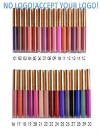 No Brand40 Colors Velvet Matte Lip Gloss 방수 맞춤형 립글로스 오래 지속되는 액체 립스틱을 허용합니다 .9183159