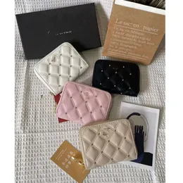 Designer Channel Bag Wallet Embroidered Thread Small Fragrance Single Zipper Anti-theft Storage Hardware Card Bag With Gift Box Sandwich