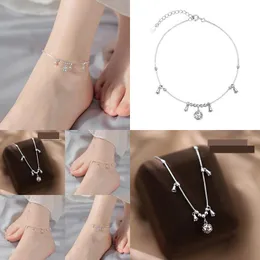 Anklets Titch 925 Sterling Sier Bell Anklet With National Style Retro Design Ring For Summer Drop Delivery Otayq