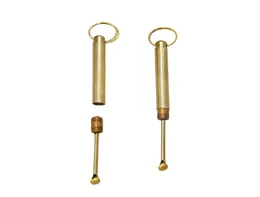 Strumento per cera dabber Vaporizzatore per erbe secche 73mm Strumenti Rigs Cucchiaio per erbe in metallo ceroso oro secco per erbe per Sniffer Snorter Snuff7454535