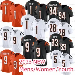 Ja'marr Chase Joe Burrow Jersey Custom Tee Higgins Jake Browning Evan McPherson Joe Mixon Sam Hubbard Logan Wilson Trey Hendrickson Cam Taylor-Britt