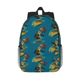 Mochila frango joe surf mochilas adolescente bookbag dos desenhos animados estudantes sacos de escola viagem bolsa de ombro grande capacidade