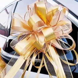 Dekoracja imprezowa przędza śnieżna pociągnij wstążkę BAR Big Car for Cars Birthday Christmas Presents Dift Wedding Flower