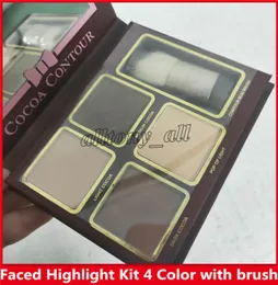 Nuovo trucco COCOA Contour Kit 4 colori Bronzer Evidenziatori Palette in polvere Colore nudo Shimmer Stick Cosmetici Ombretto al cioccolato 2936349