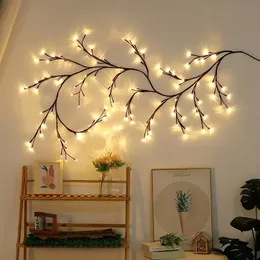 1pc 96LED Branche d'arbre lumineuse, pour la décoration murale de bureau, 8 modes, alimentée par USB, lumière de vigne d'arbre festive, veilleuse de décoration de Noël, décorations d'Halloween